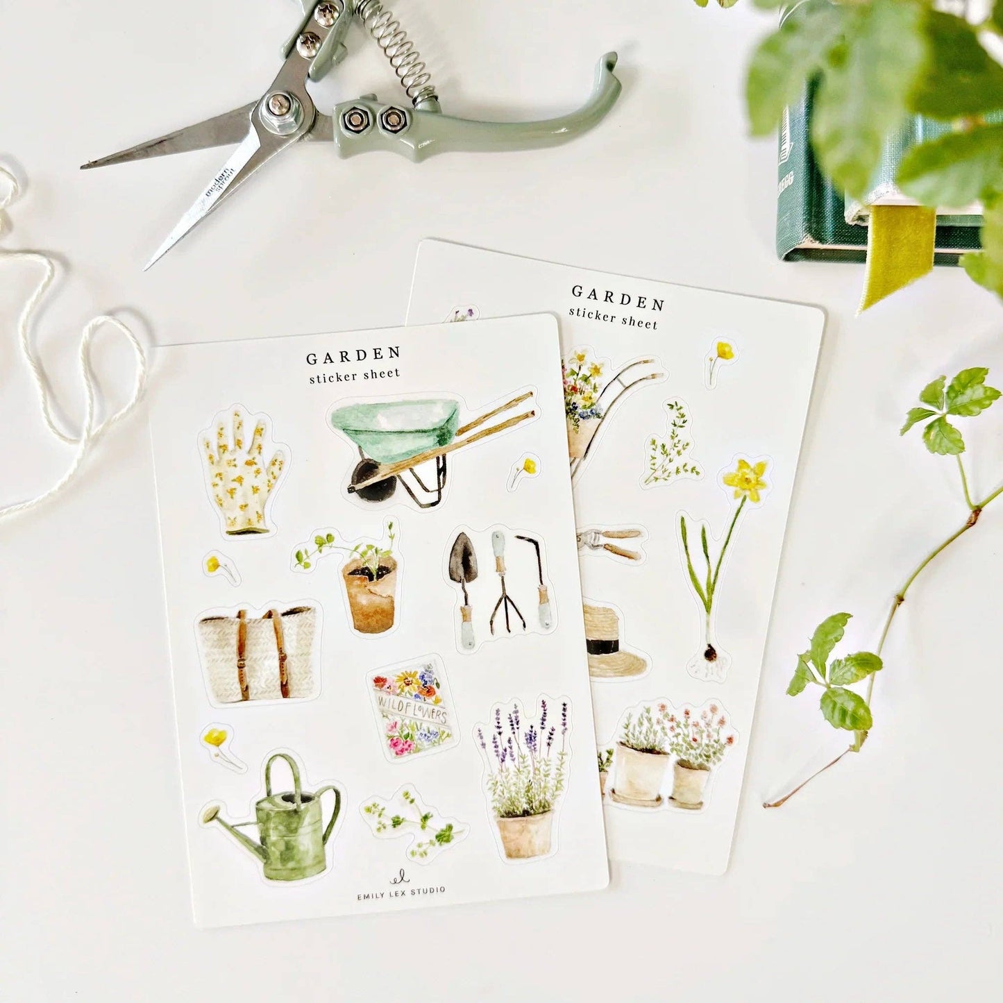 Garden sticker sheets