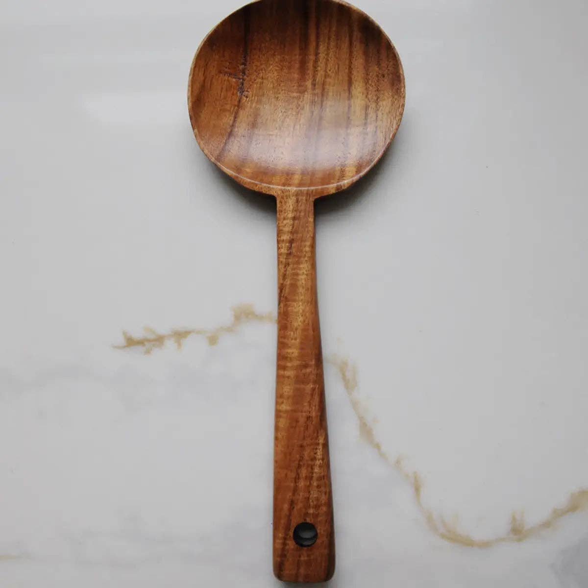 Teak Wood Long Handle Spoon: C