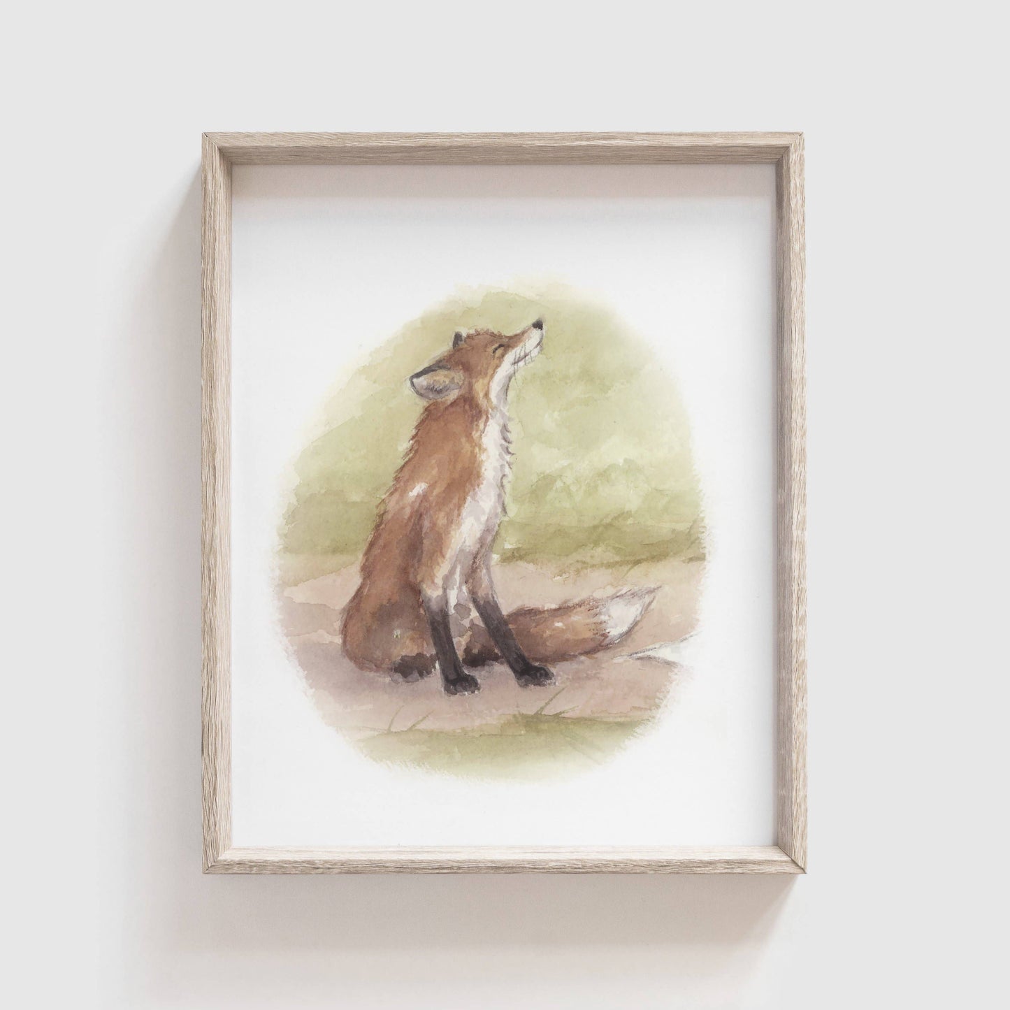 Fox Awaiting His Surprise' Art Print (Our Little Adventures): 5 x 7"