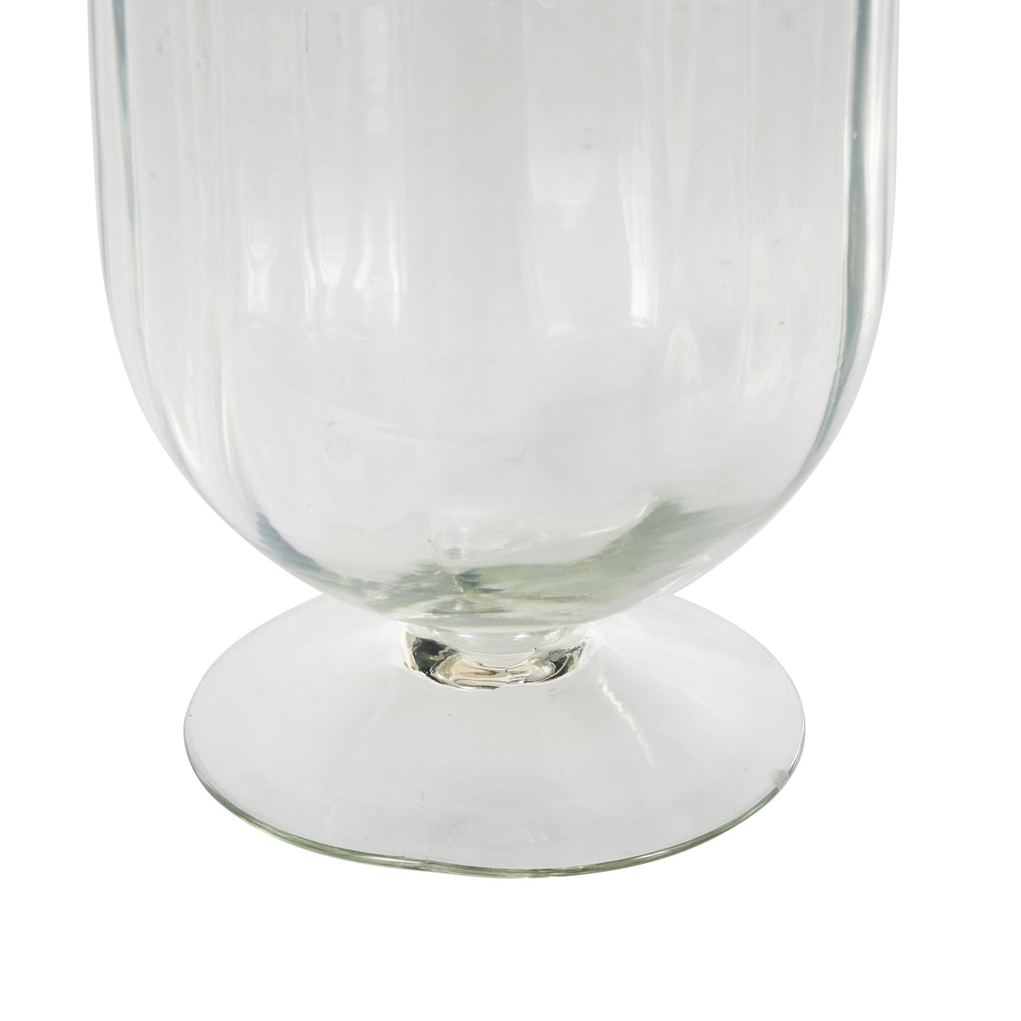 Modern Clear Glass Candle Holder: Clear / Clear