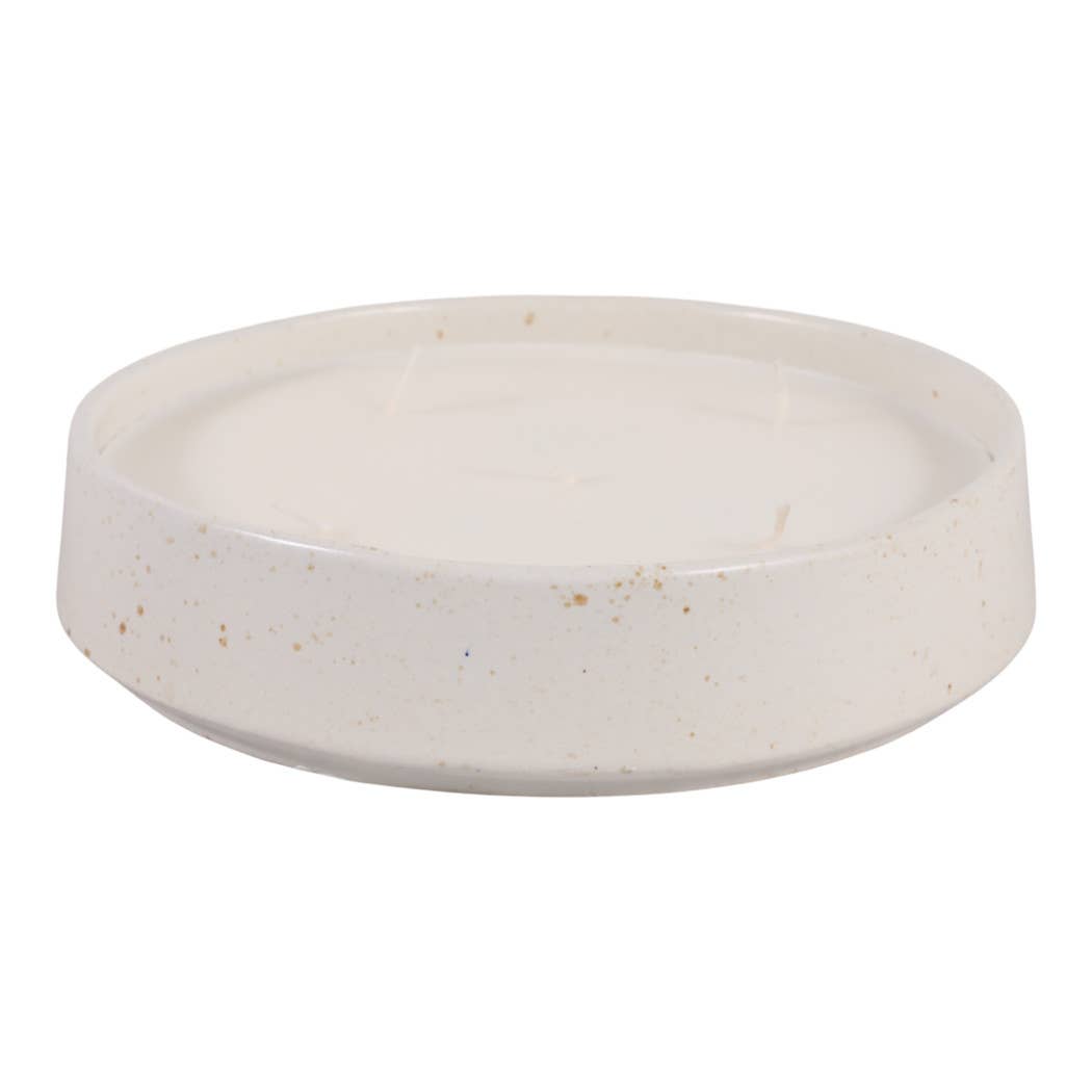 Scented Candle -  Lily Pear in Glazed Ceramic Bowl, 25 Oz