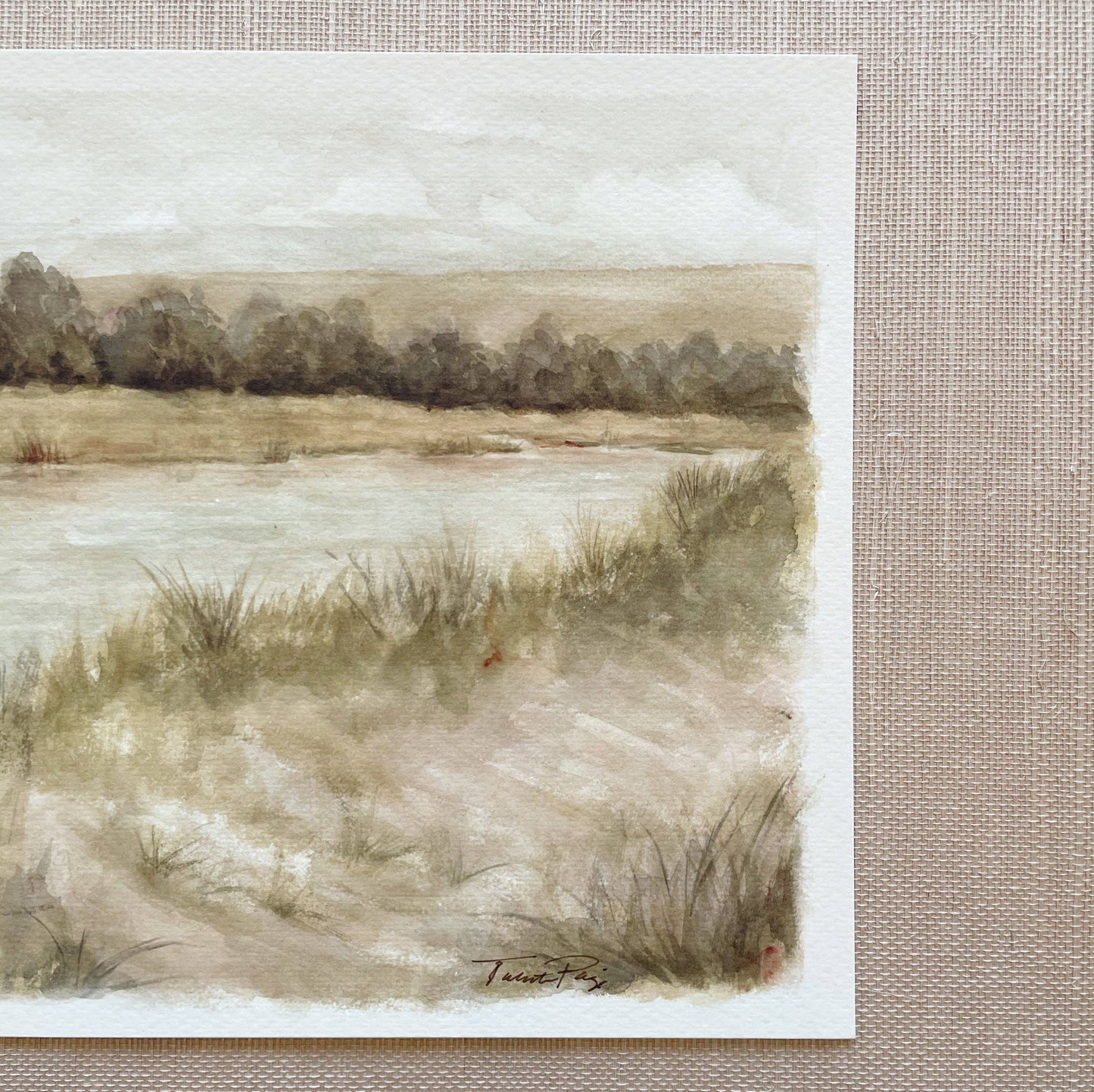 Beside Still Waters - Watercolor Giclée Paper Print: 8 x 10"