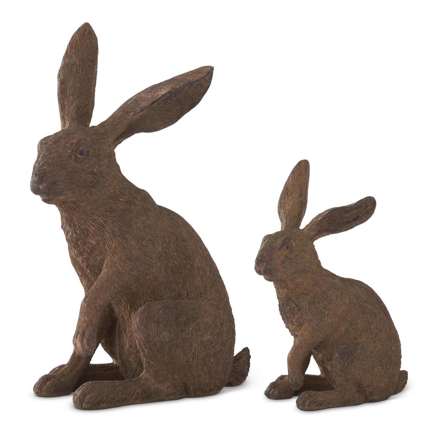 Brown Textured Resin Rabbit
