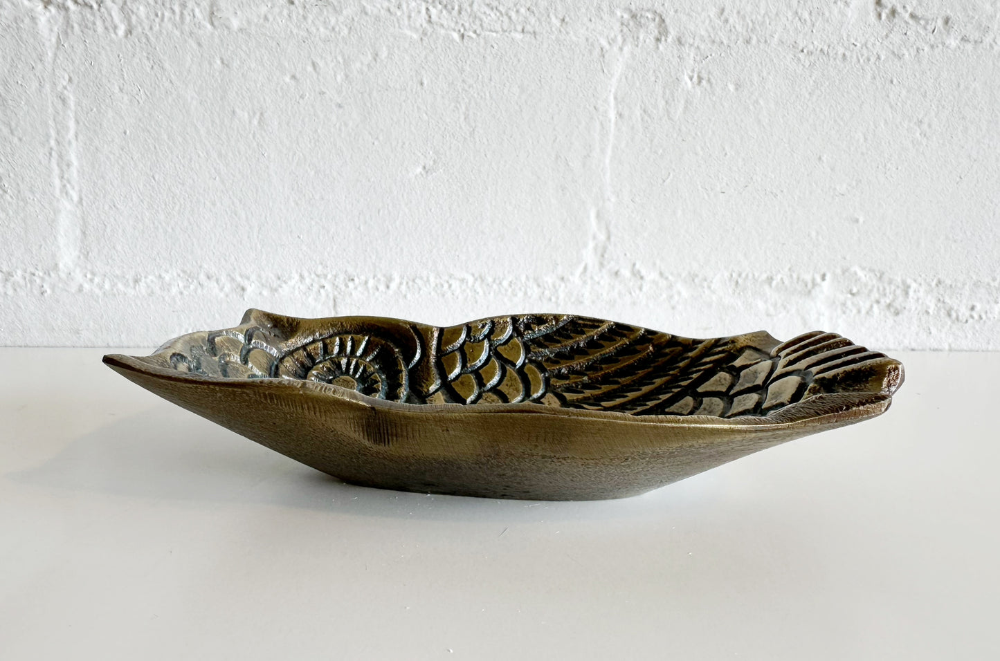 Antique Gold Owl Dish