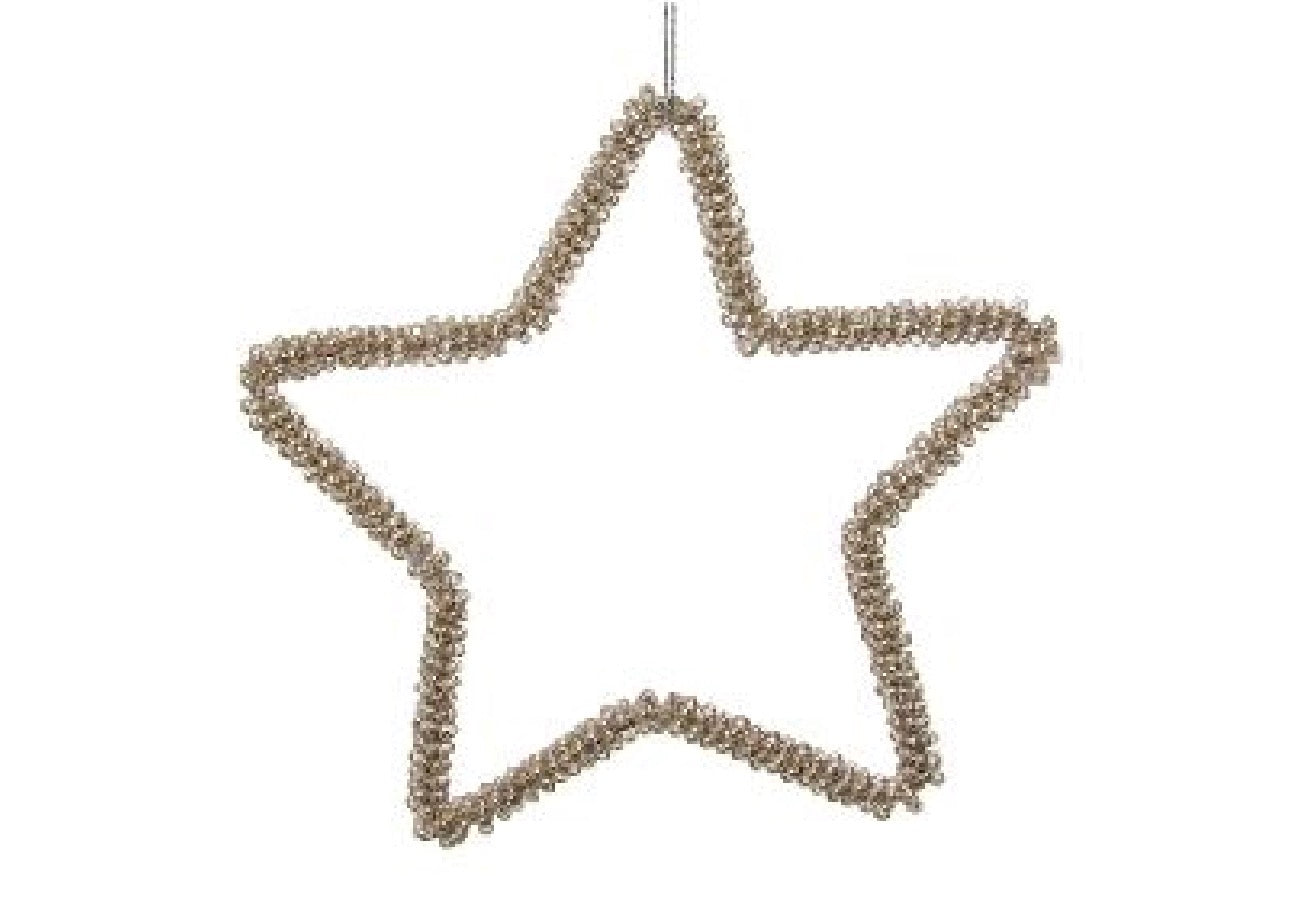 Beaded Silver Star