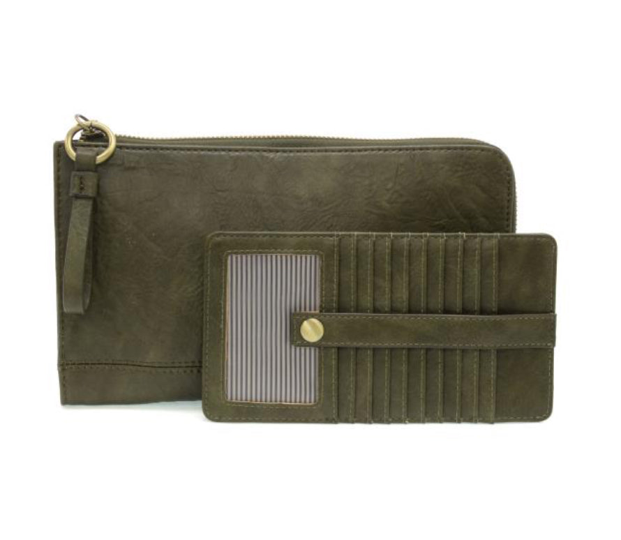 Dark Olive Karina Convertible Wristlet & Wallet