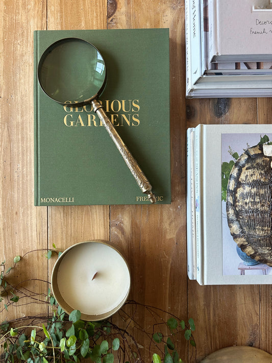 XL Brass Vintage Style Magnifying Glass