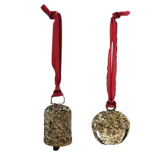 Bell Ornament with Velvet Ribbon