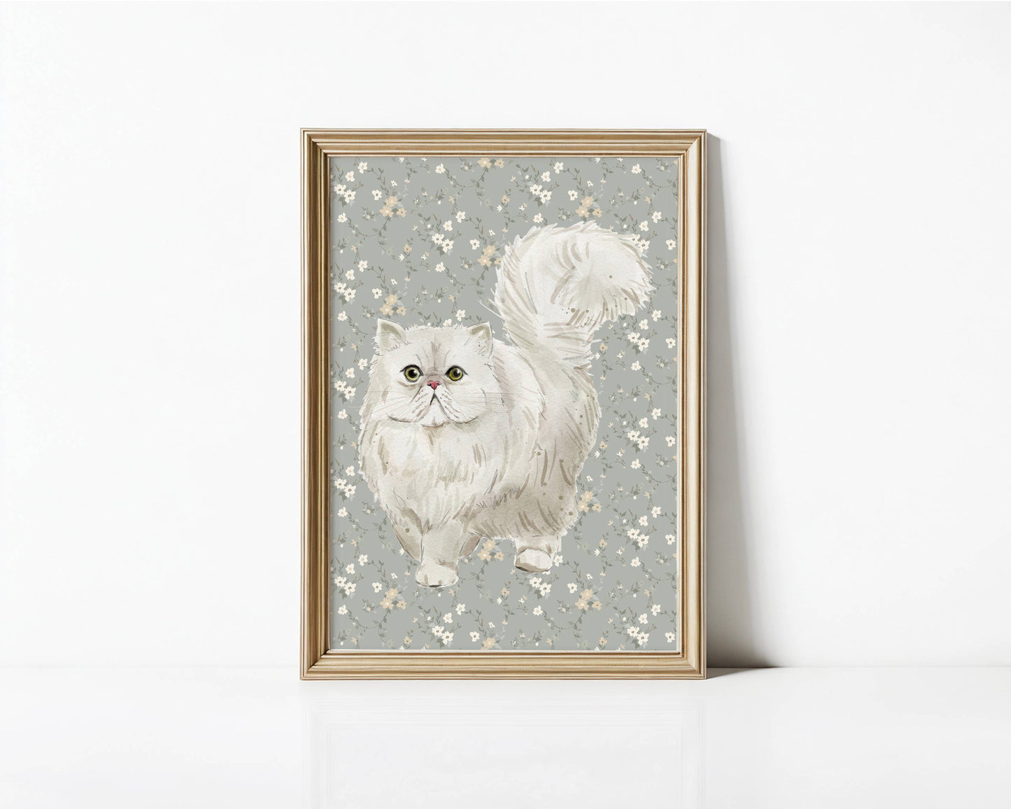 Persian Cat Art Print: 8" x 10" (vertical)