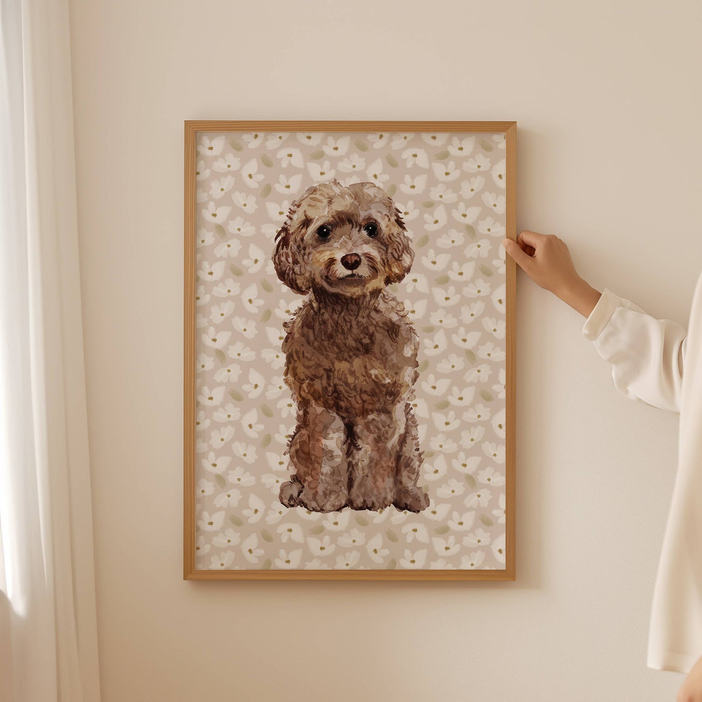 Cockapoo Dog Wall Art: 5" x 7" (vertical)