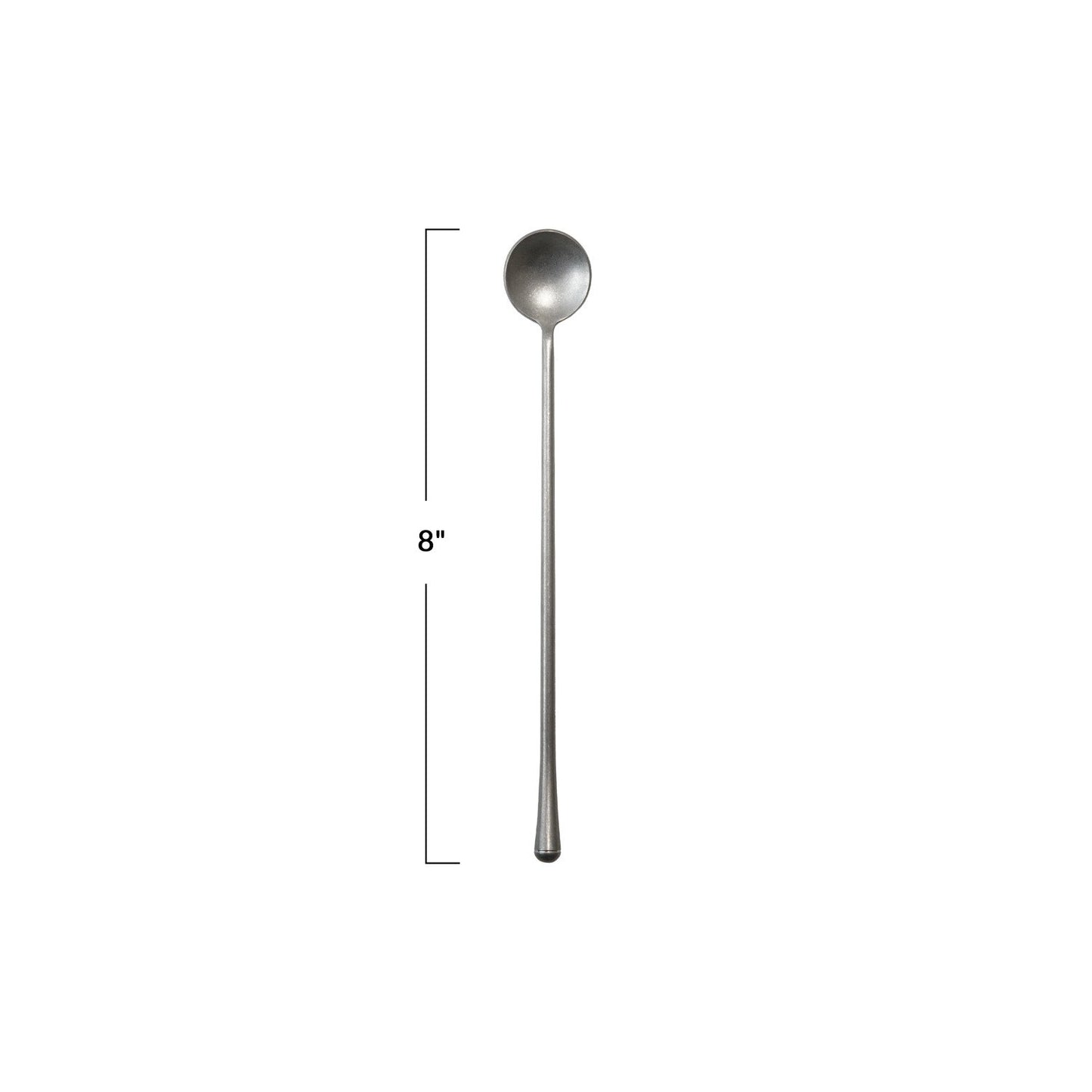 Stainless Steel Cocktail Spoon, Brushed Pewter Finish
