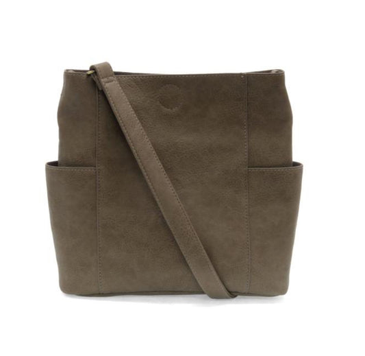 Taupe Kayleigh Side Pocket Bucket Bag