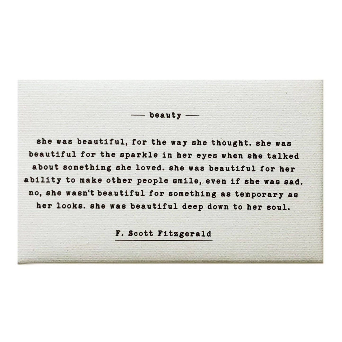 Beauty - Fitzgerald Canvas Magnet: 3X5