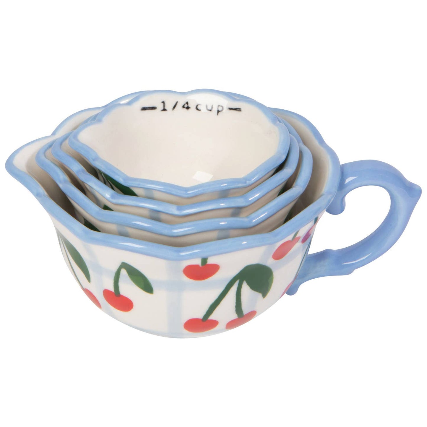 Very Cherry Measuring Cups Set of 4: Multi-Colored