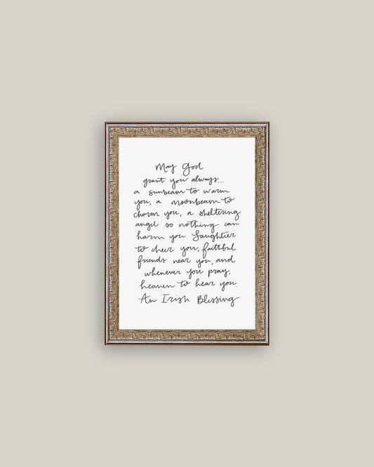 May God Grant You Framed Antique Print: 12x16