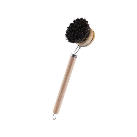 Long Handle Pot Brush: Horsehair