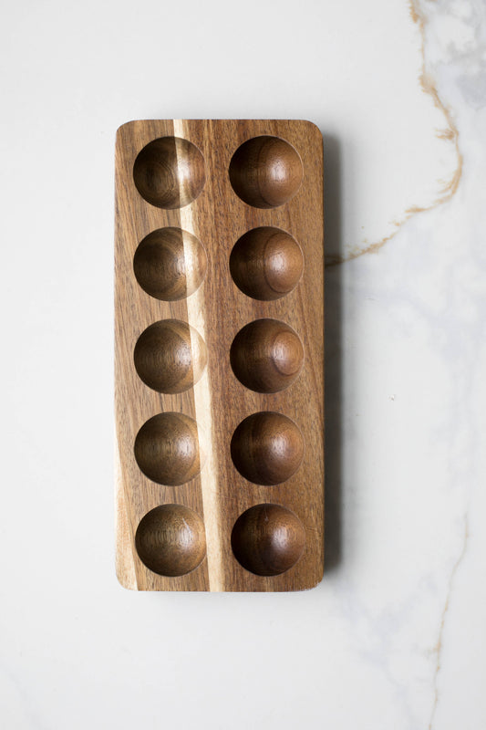 Wooden Egg Holder: 10 holes