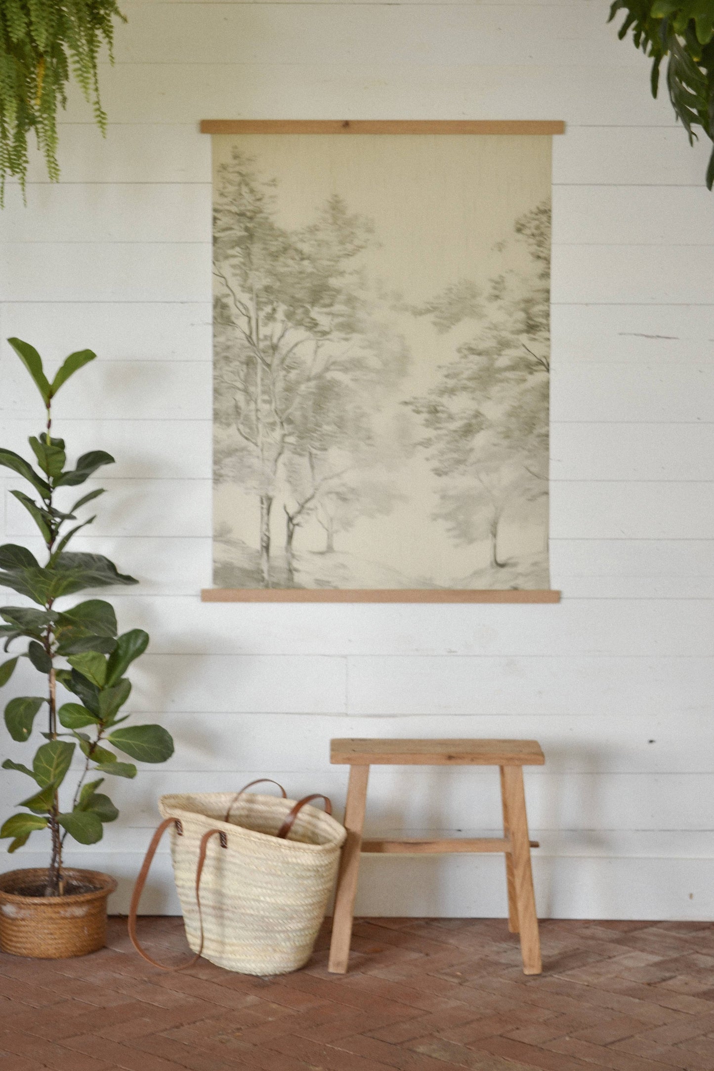 Vintage Forest Tapestry: 42x54
