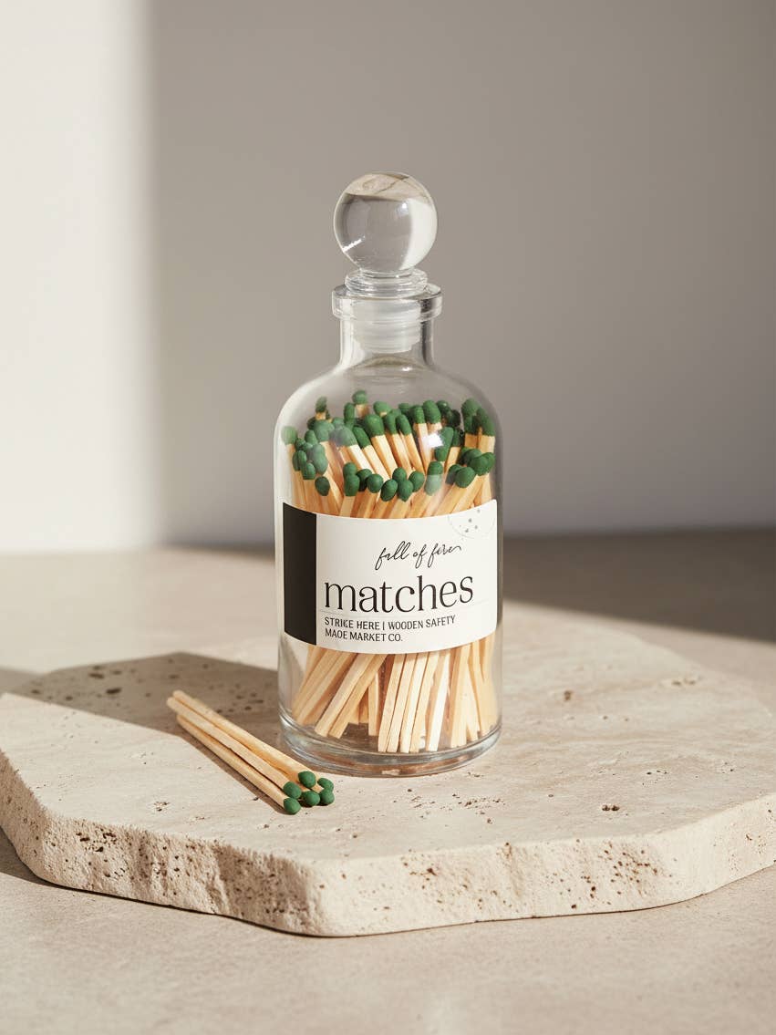 Full of Fire Olive Green Matches