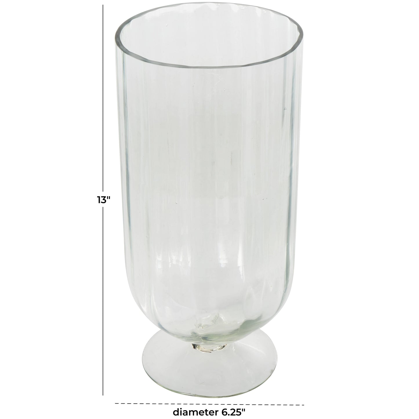 Modern Clear Glass Candle Holder: Clear / Clear