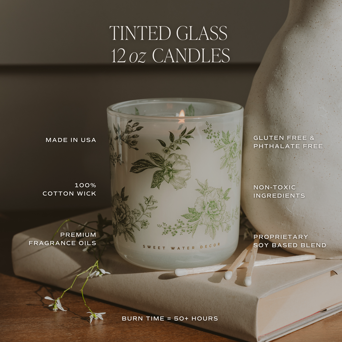 Green Delft 12 oz Soy Candle