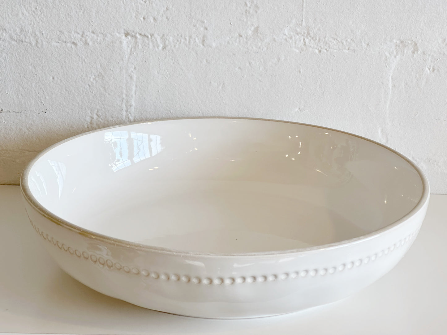 White Stoneware Bowl