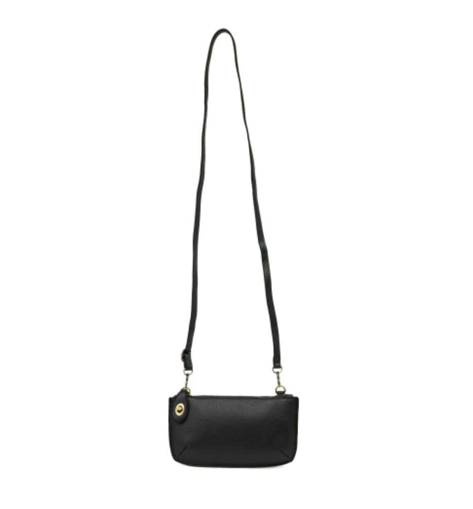 Black Mini Crossbody Wristlet Clutch