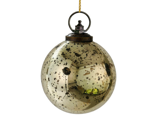 Glass Antique Silver Ornament