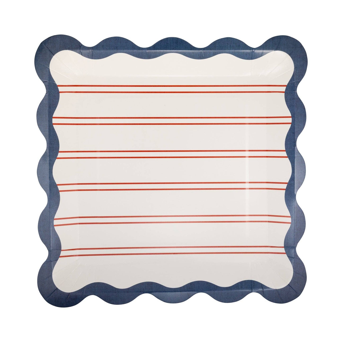 Red Stripes Paper Plate - 11"