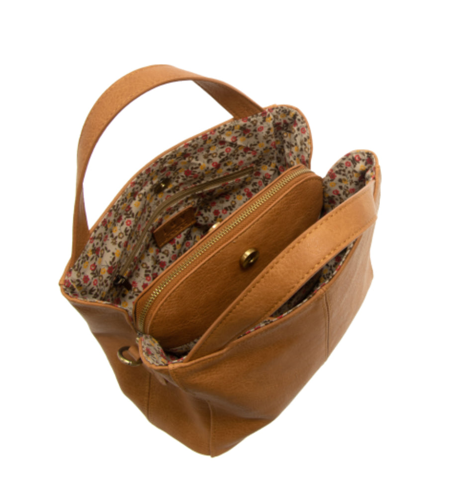 Mid Tan Brandi Convertible Crossbody Handbag
