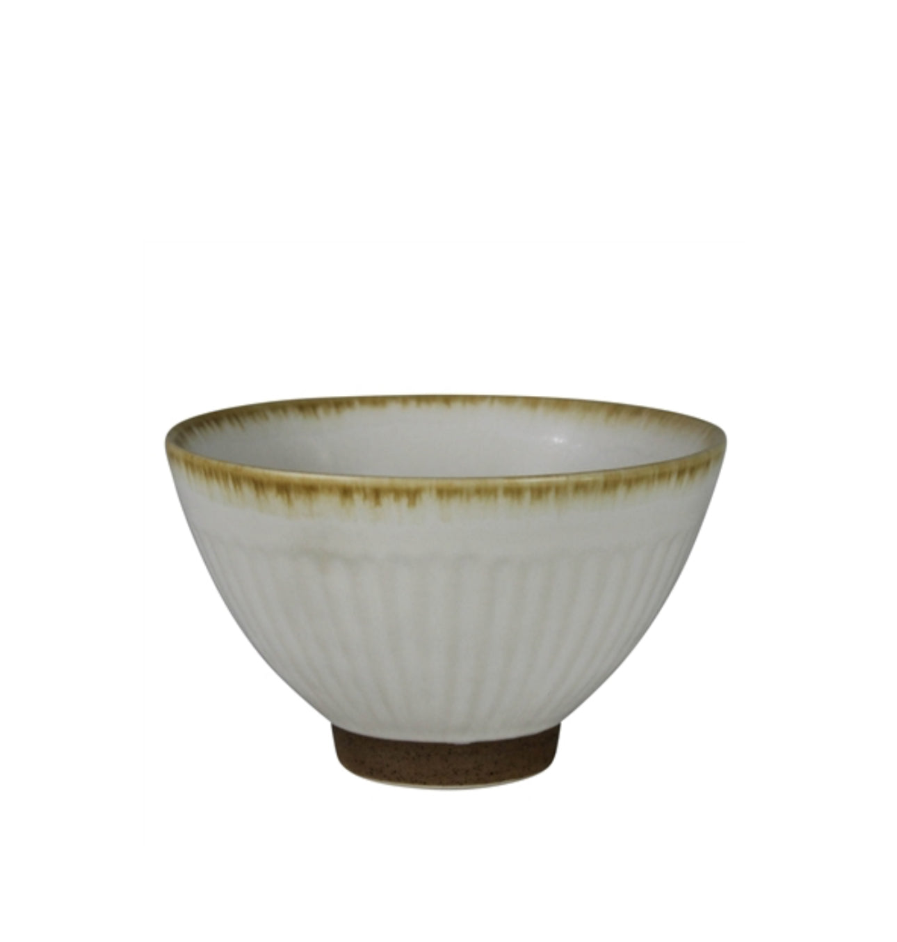 RIBBED BOWL, CERAMIC, White