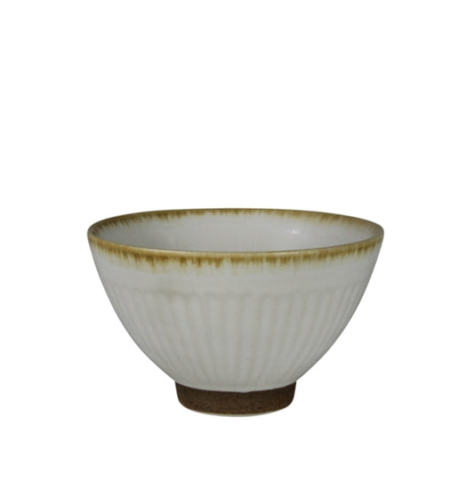 RIBBED BOWL, CERAMIC, White