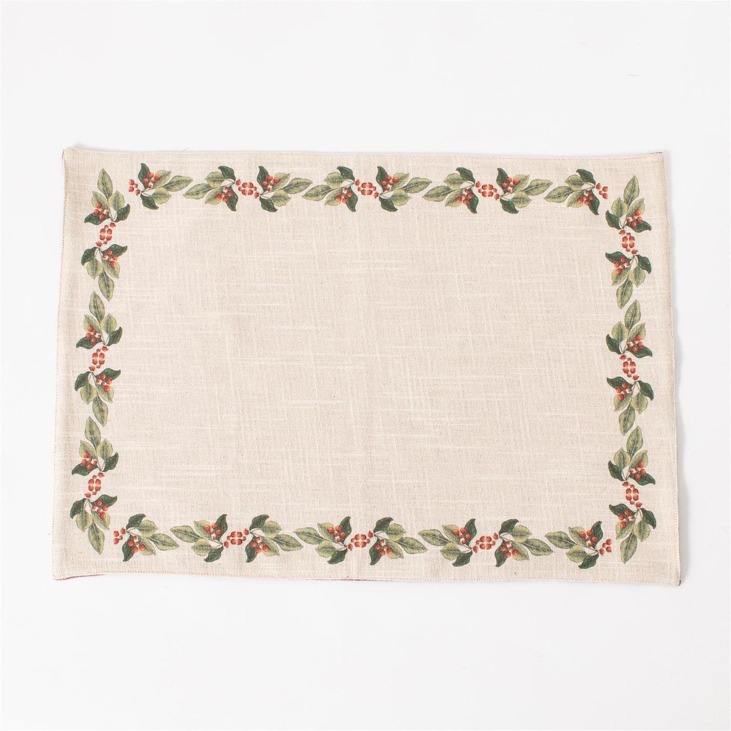 REVERSIBLE PLACEMAT - POMEGRANATE AND HOLLY