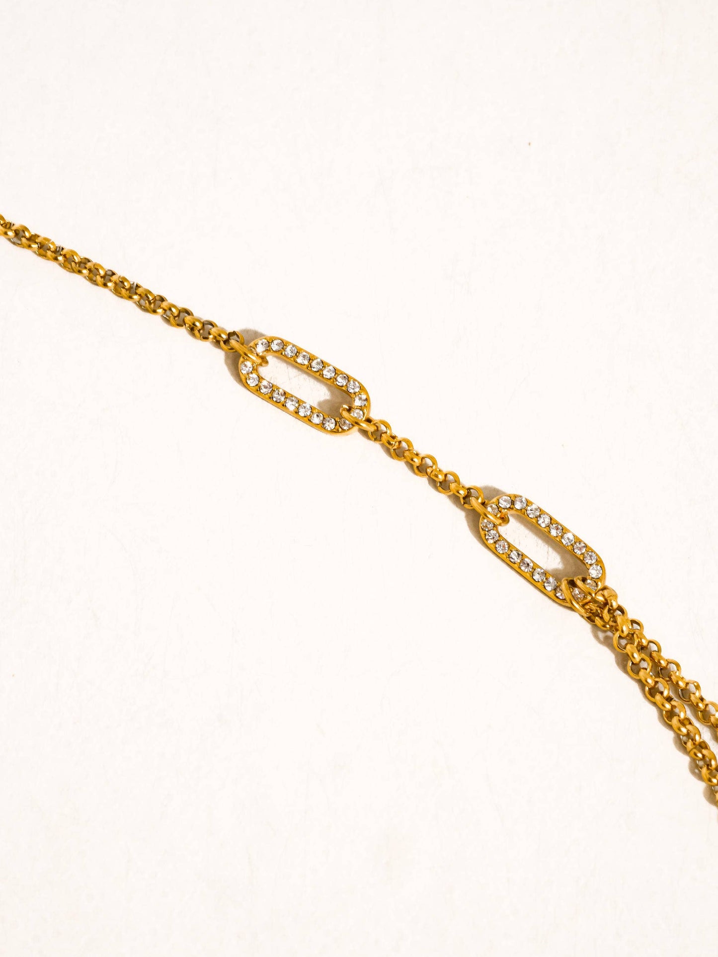 Vion 18K Gold Non-Tarnish Layered Chain Necklace: Yellow Gold