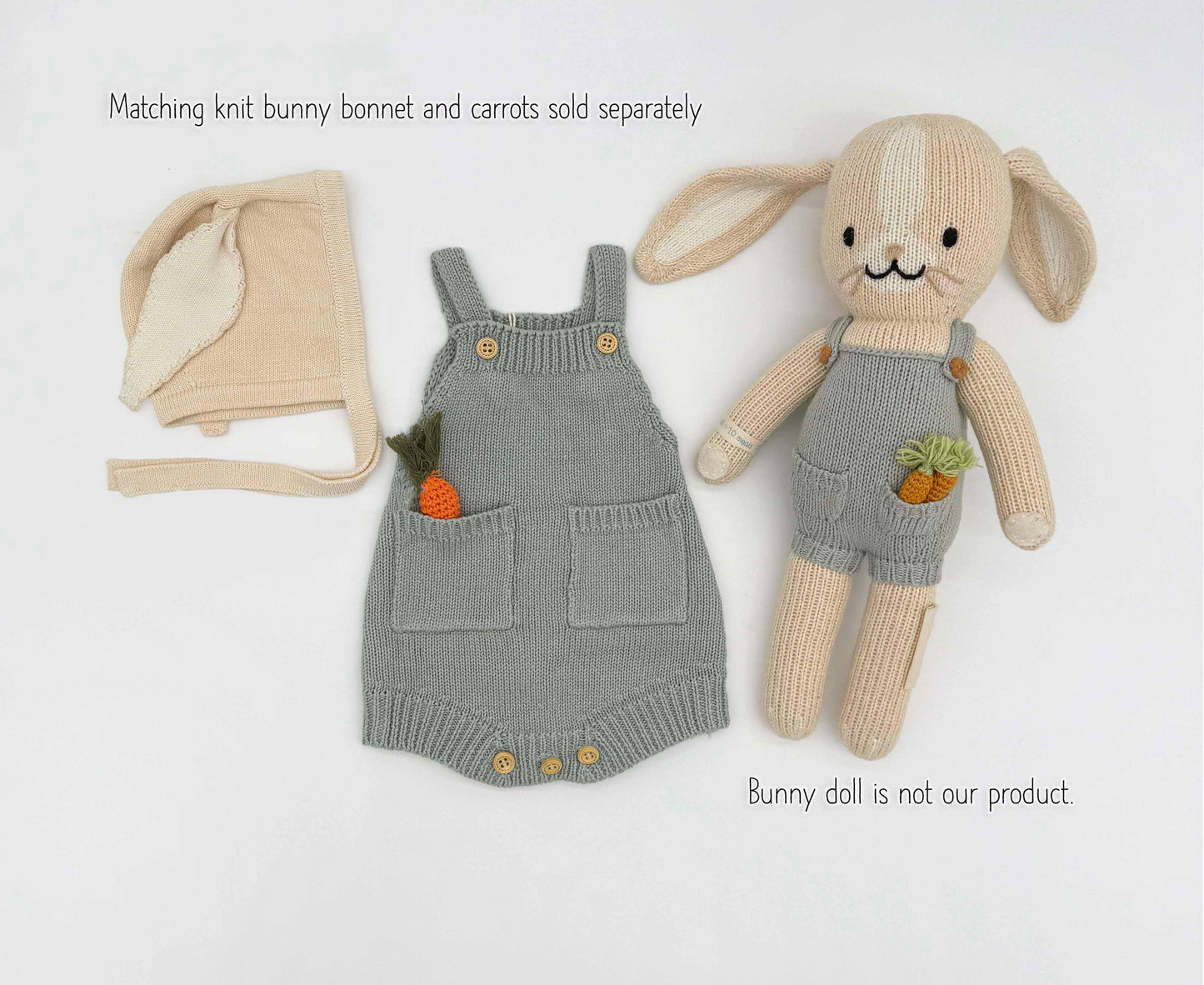 Henry Dusty Blue Romper: 0-3m