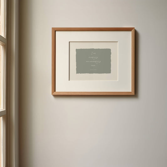 Nursery Bible Verse (Psalms 139:14) Christian Art Print: 8" x 10" (vertical)