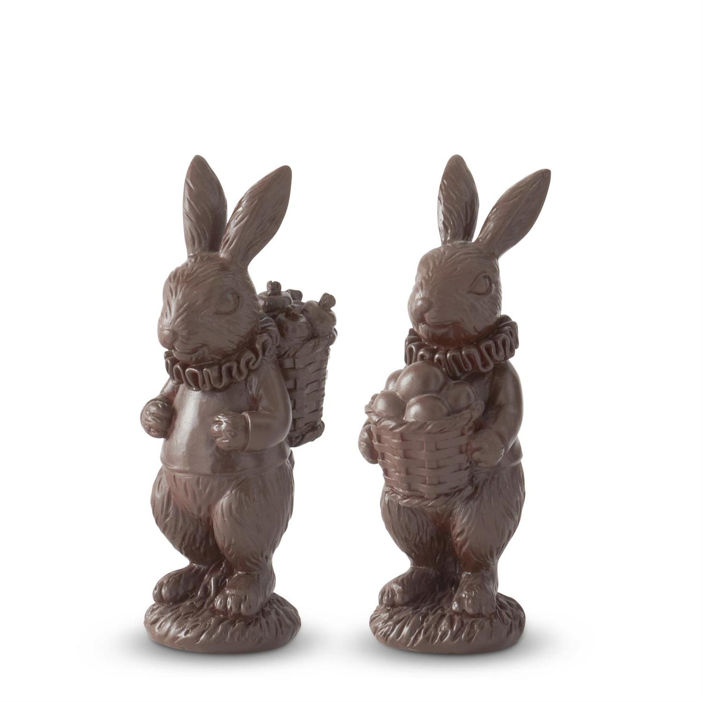 Assorted Resin Chocolate Easter Bunnies (2 Styles)