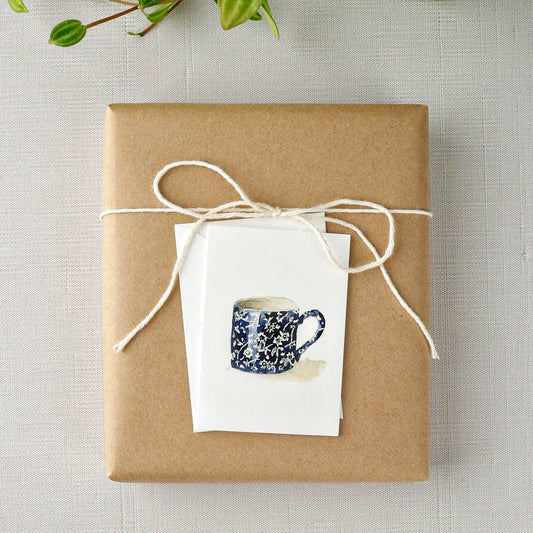 Calico mug mini notecard