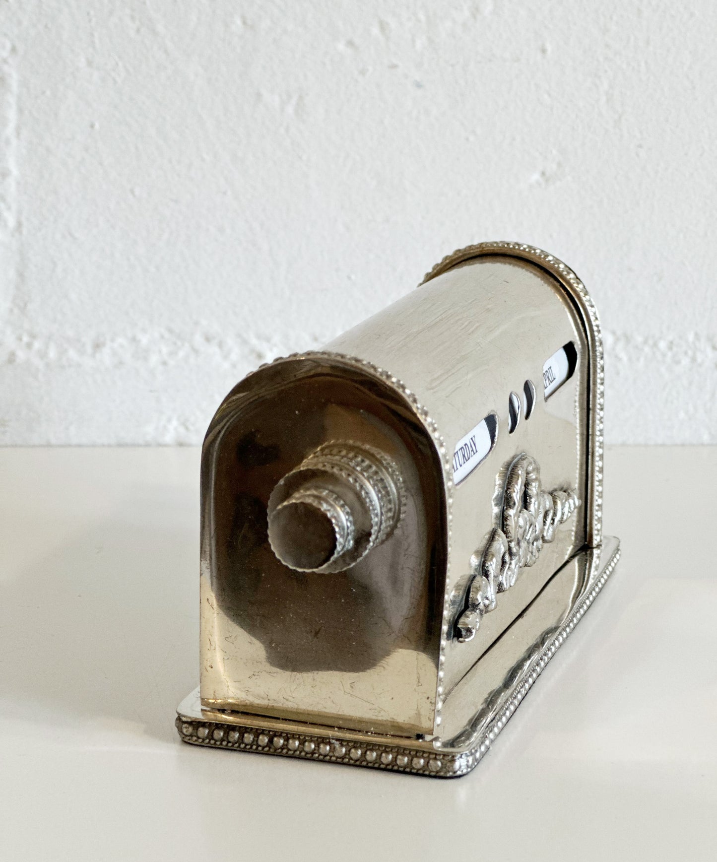 Silver Brass Vintage Style Calendar