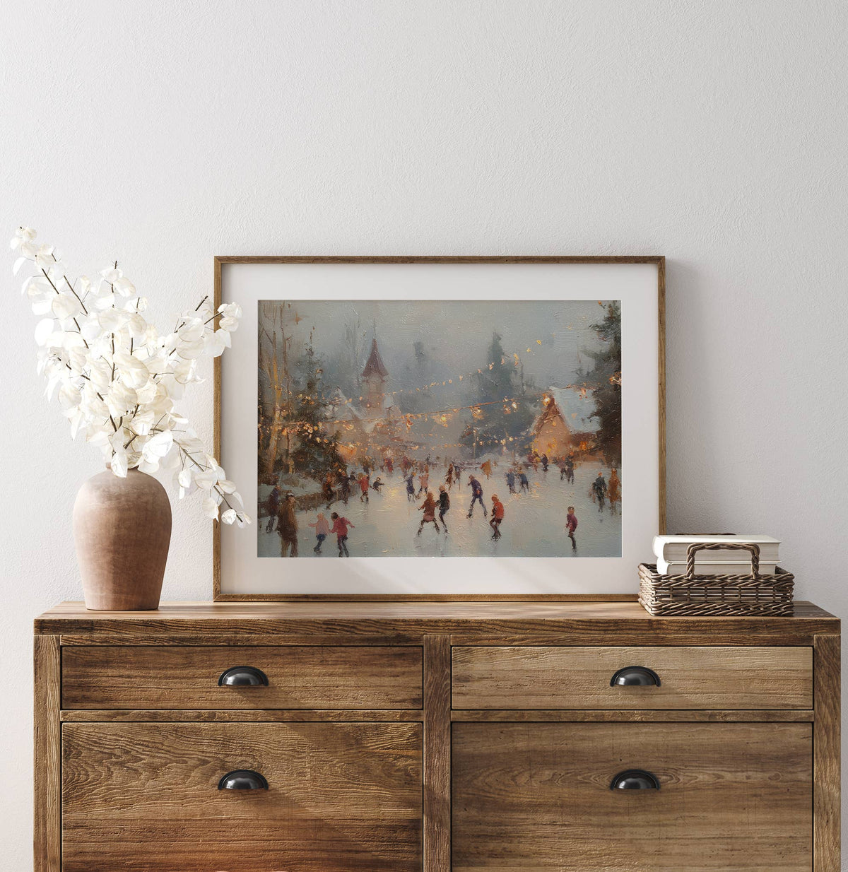 Ice Skating Art Print: 11"x14"