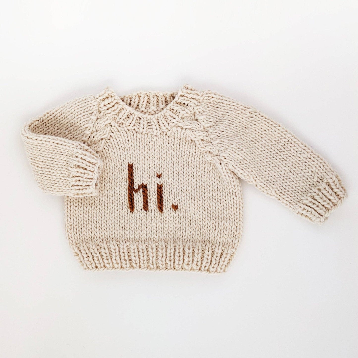 Hi. Pecan Crew Neck Sweater Baby & Toddler