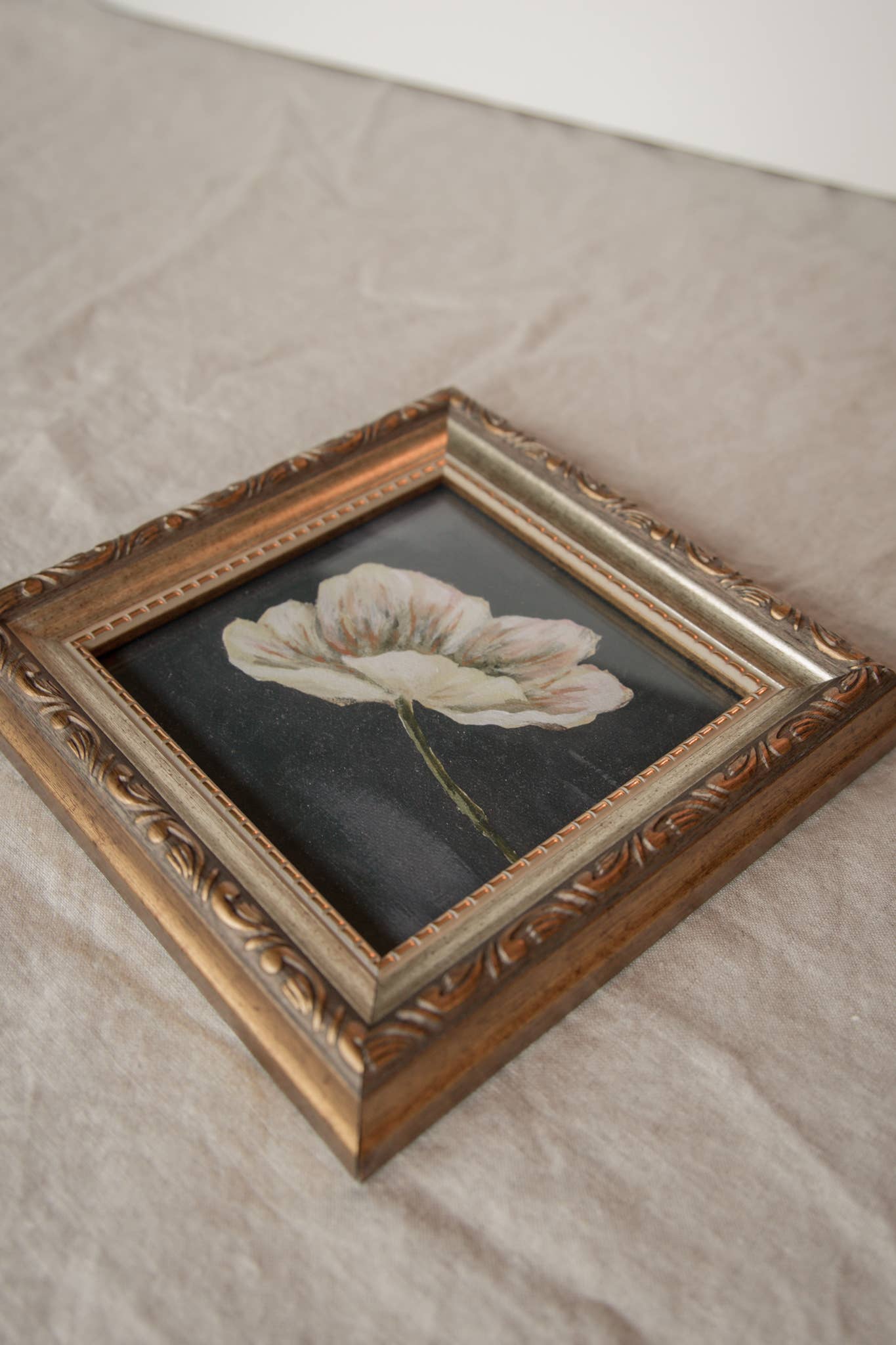 Antique Style Framed Art Print - Petunia Wildflower