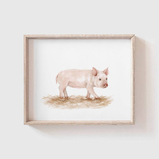 Farm Pig Art Print: Landscape (horizontal) / 5 x 7"