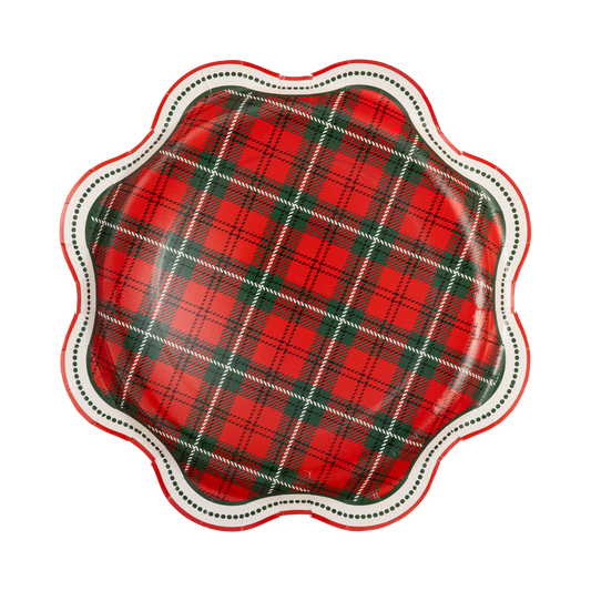 Plaid Dot Edge Plate - 10"