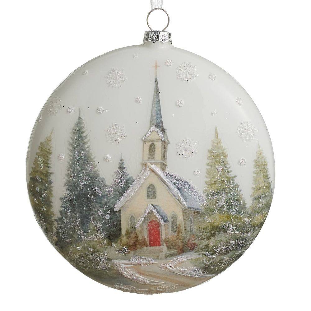 Chapel In The Pines Disc Ornament