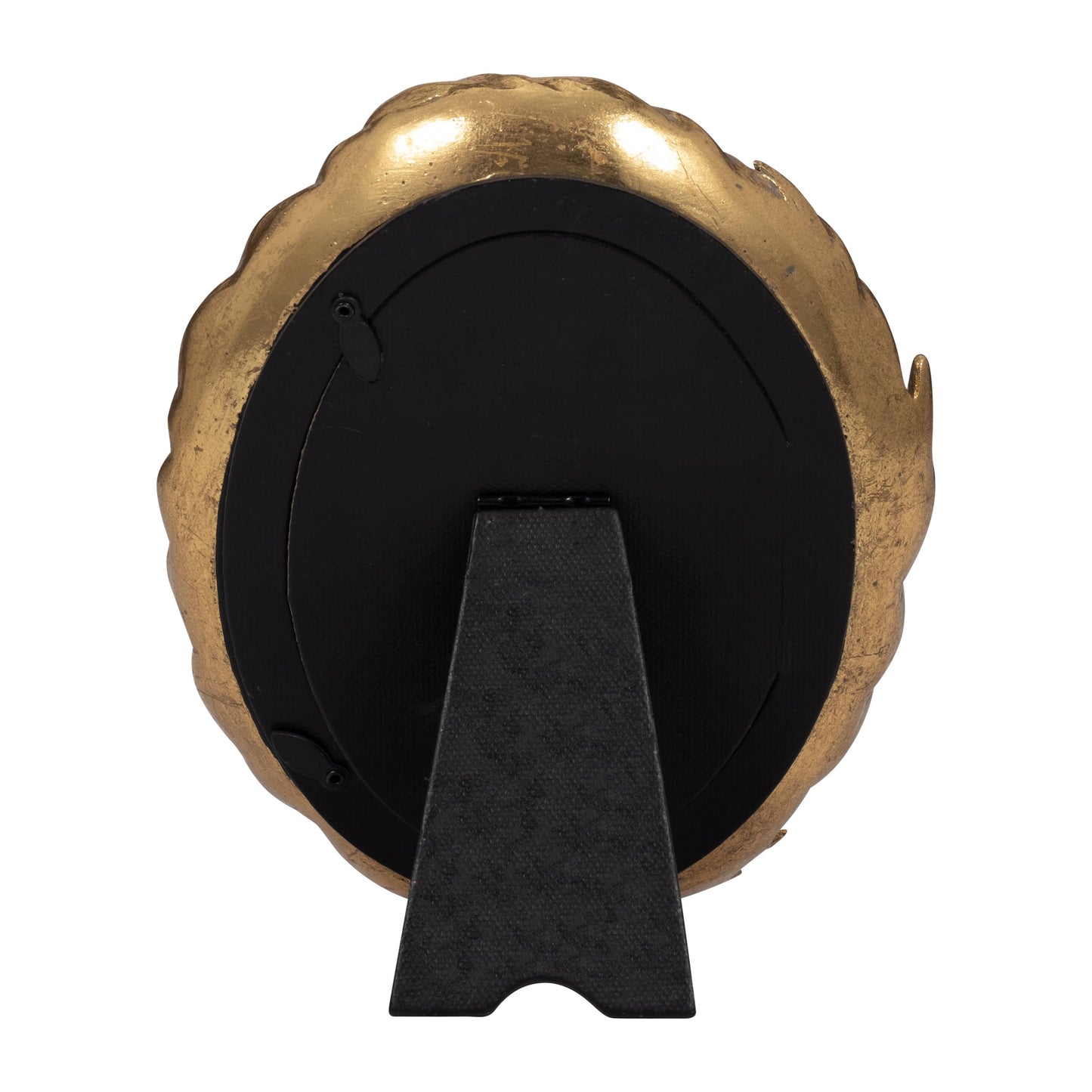 Photo Frame - Gold Polyresin Feathers Around Oval, 4x6 in.