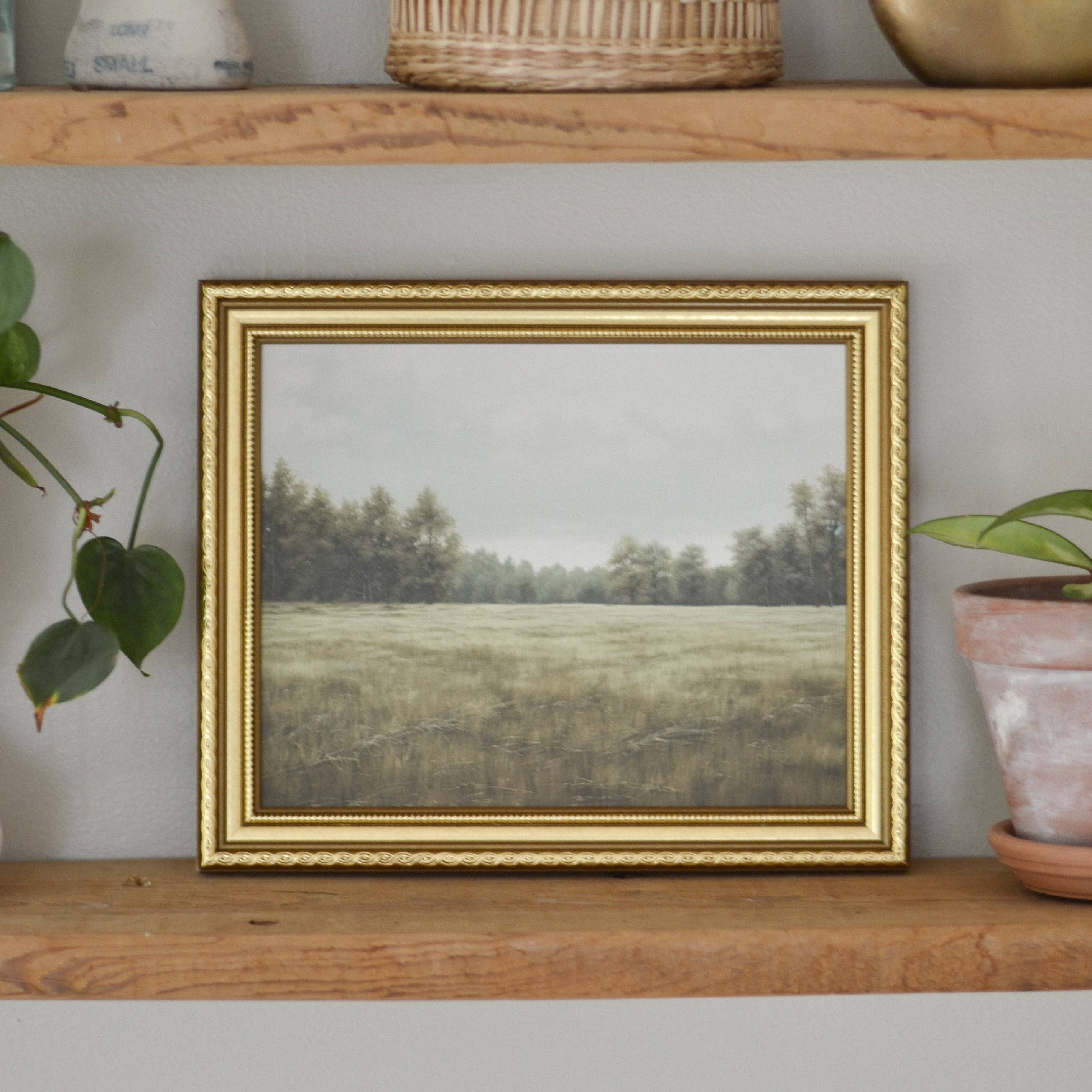 Every Green Frame Evergreen Meadow: Gold Frame / 5x7 – Vintage Barn Chicks