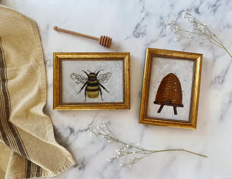 BEE STUDY - Art Print (unframed): 5x7"