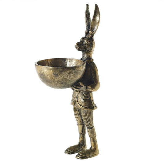 E+E ERIC Brass Standing Rabbit Dish