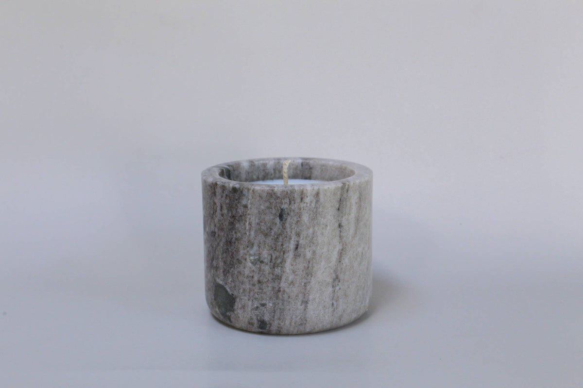 Grey Marble Candle - Cashmere